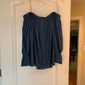 Denim Off the shoulder top
